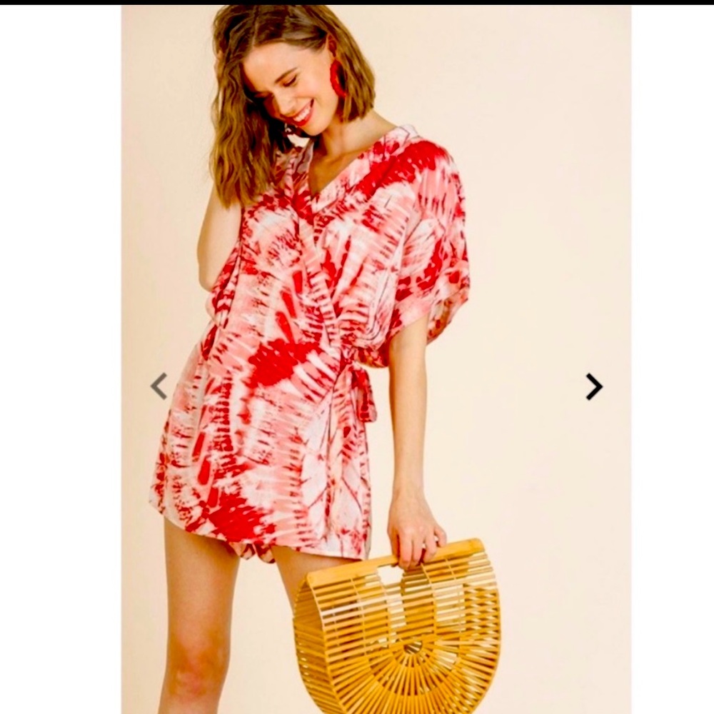 Umgee Boho Tie-Dye romper/skort Small EUC SO CUTE!